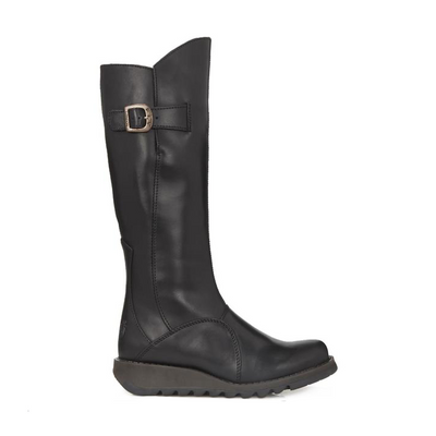 Fly London Long Boot MOL 2 Black Leather A.G. Meek