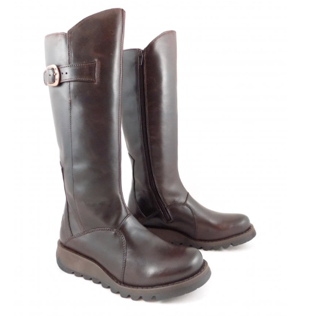 Fly London Long Boot MOL 2 Dark Brown A.G. Meek