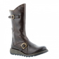 FLY London Mid Calf Boot Mes 2 Brown Leather