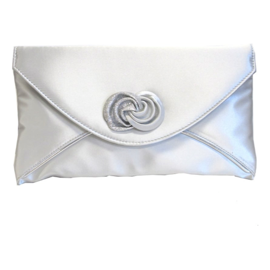 Lunar Ripley Occasion Bag Silver ZLR222  to match Ripley Silver Shoe