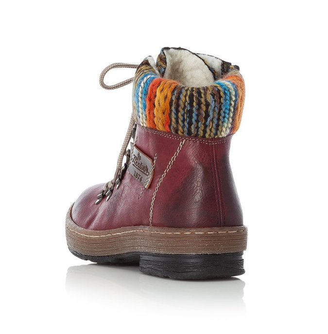 Rieker Hiker Ankle Boot Red Multi Z6743 35 A.G. Meek