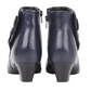 Lotus Ankle boot Prancer Navy Leather Pleated