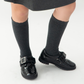 Hush Puppies school shoe Emily BLACK Patent Velcro Strap