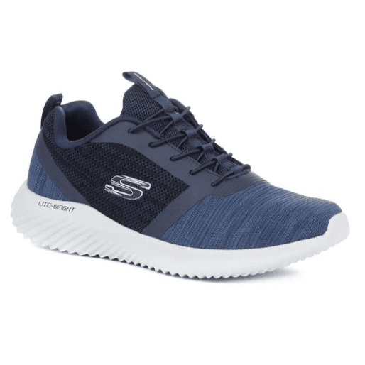 Skechers TRAINER Bounder NAVY 52504 bungee Laced