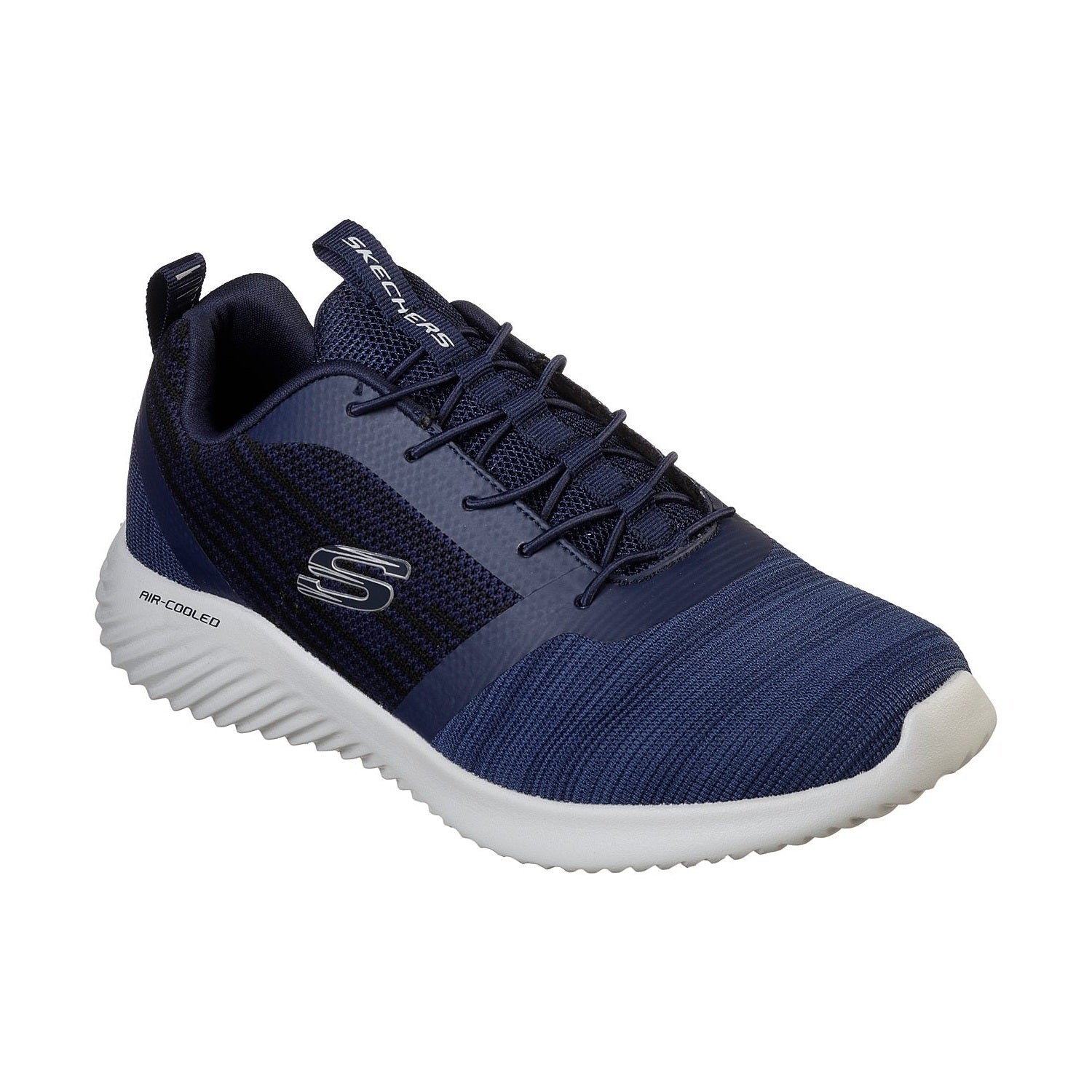 Skechers TRAINER Bounder NAVY 52504 bungee Laced