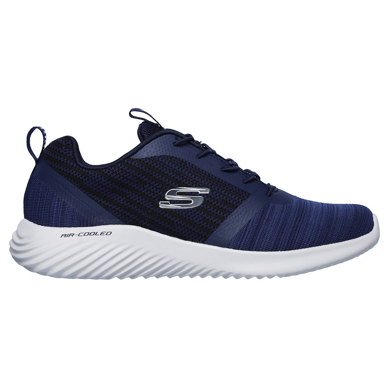 Skechers TRAINER Bounder NAVY 52504 bungee Laced