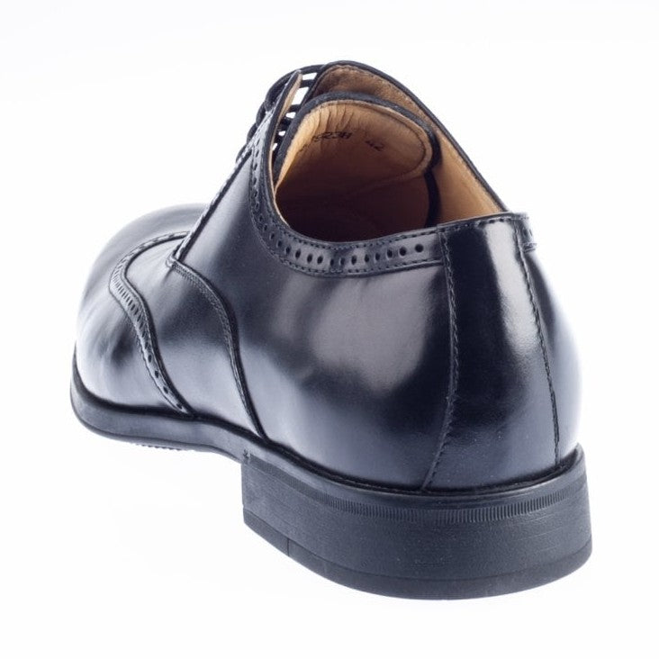 Steptronic BROGUE SHOE Bugos Black Soft Leather wing cap Lace up Formal