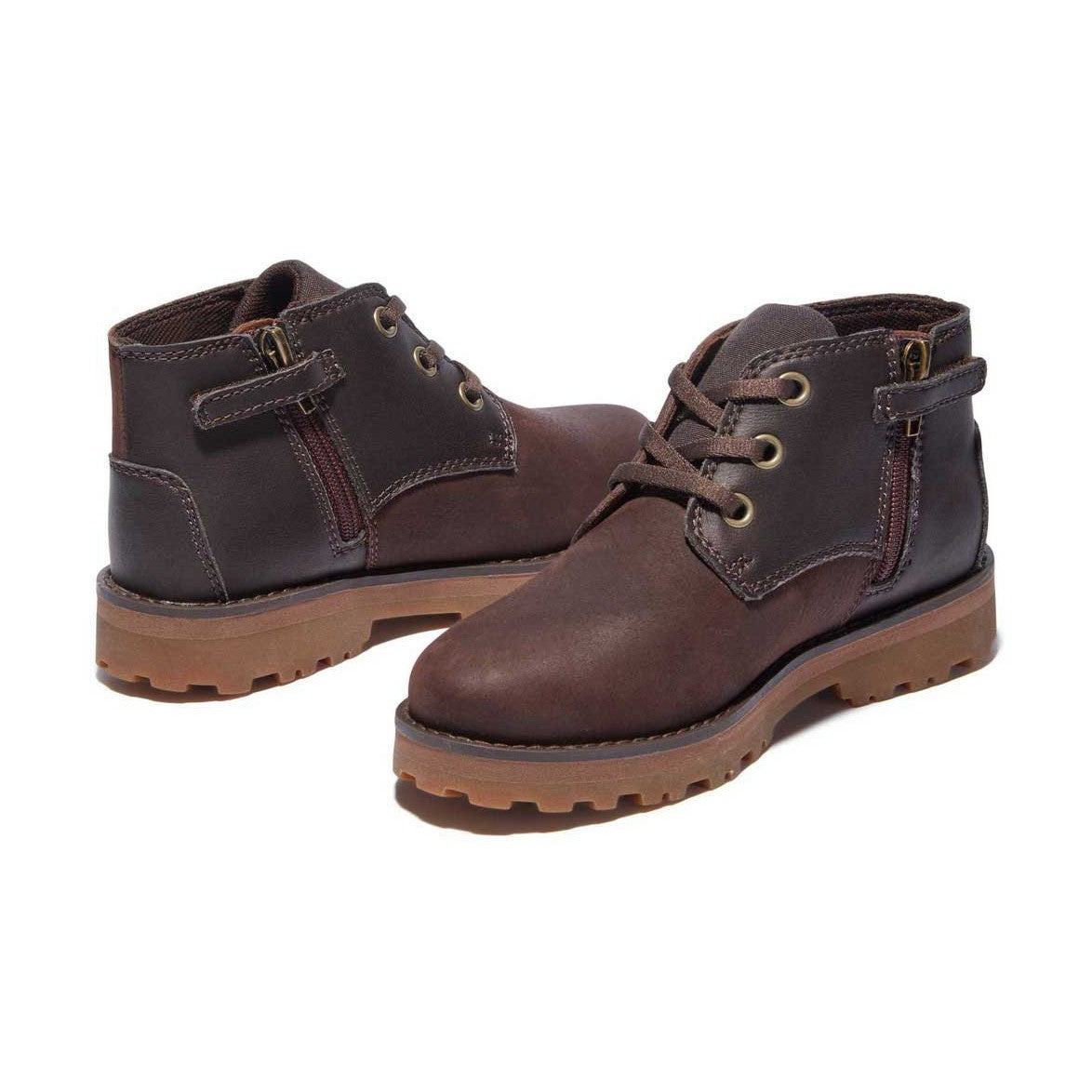 Timberland Courmakid Chukka Boot Brown Leather with Inside Zip