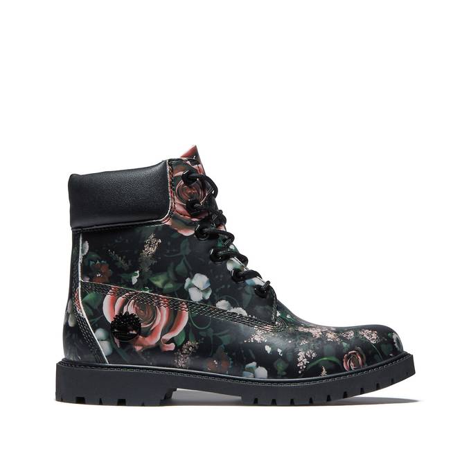 Timberland Ladies Classic Hiker 6 Inch Prem Floral BLACK