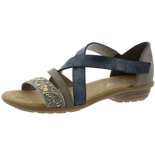 Rieker  V3405-42 Casual  Sandal in Blue