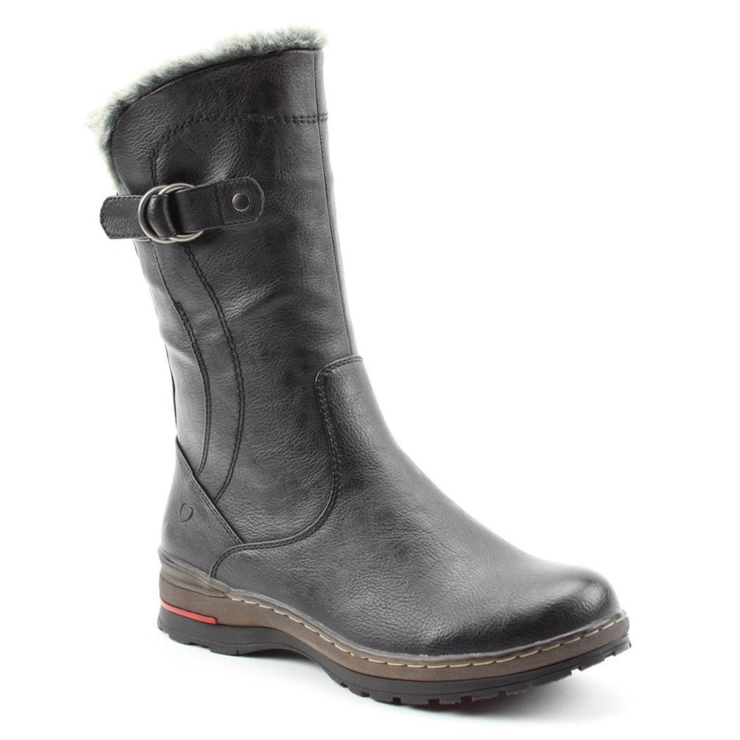 Heavenly Feet MID CALF BOOT LINED Bramble BLACK