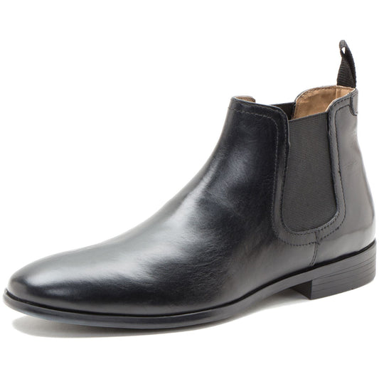 Thomas Crick Beeston BLACK Leather Chelsea Boot
