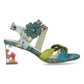 Laura Vita Lucieo 103 TURQUOISE Touch Fastening Bar Sandal