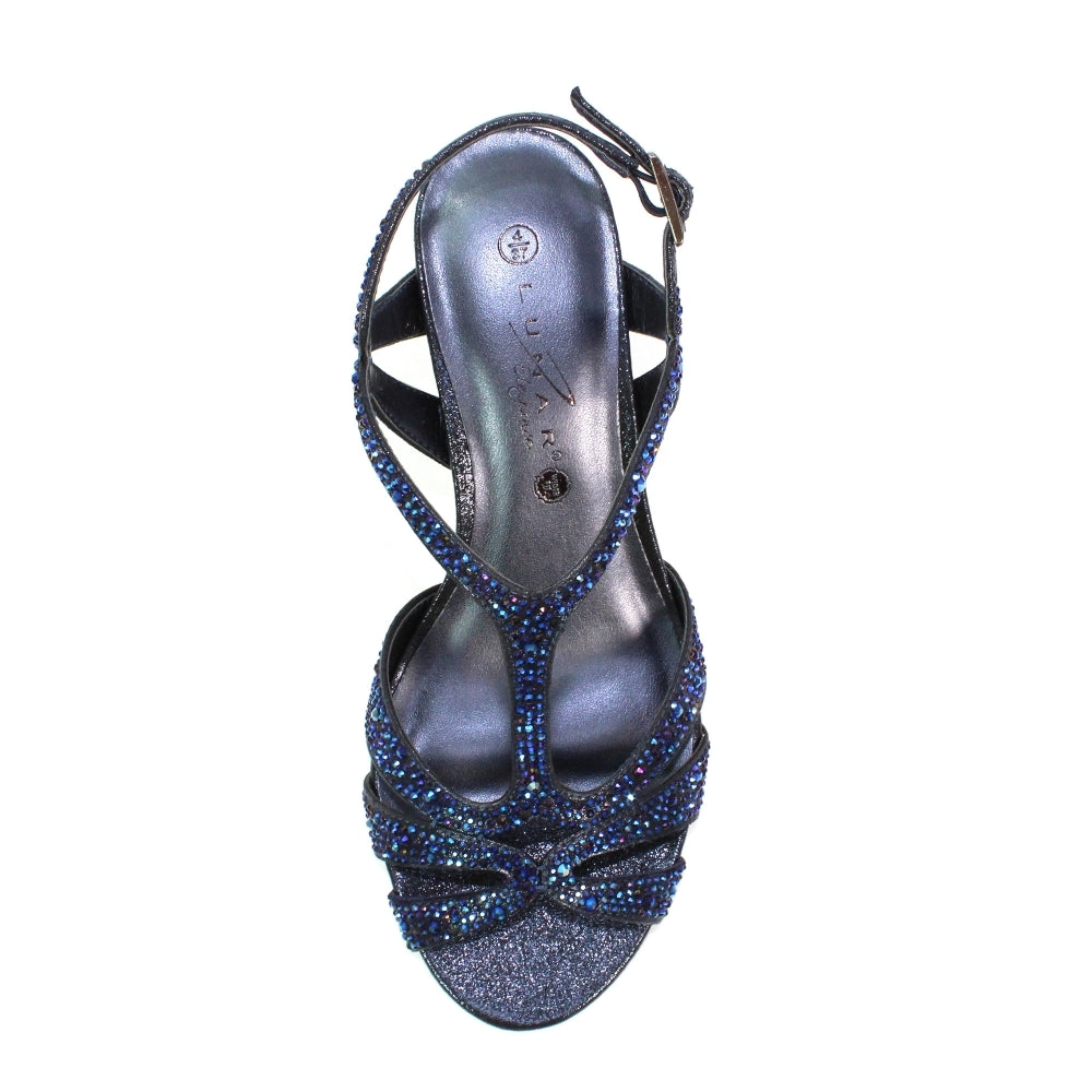 Lunar Dress Sandal Francie NAVY Gemstone FLR524PW Matching bag available