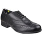 Hush Puppies school shoe Kada BLACK Leather Girls Brogue
