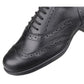Hush Puppies school shoe Kada BLACK Leather Girls Brogue