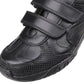 Hush Puppies school shoe Jezza snr  BLACK velcro strap