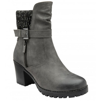 Lotus Ankle Boot with Zip Jodie GREY