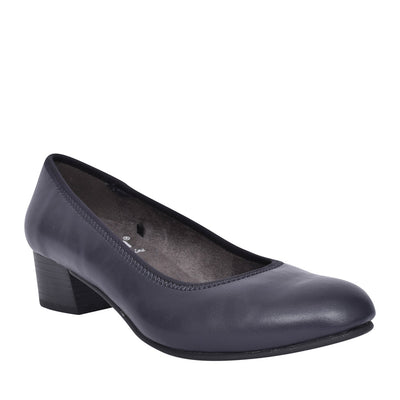 Jana Court Shoe Wide Fitting 22360 NAVY