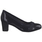 Jana Court Shoe 22464 NAVY PATENT