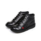 Kickers Kick Hi J/Y 31-39 Classic BLACK LEATHER Boot