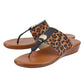 Lotus SANDAL Slip-On WITH Toe-Post ARNA Leopard-Print