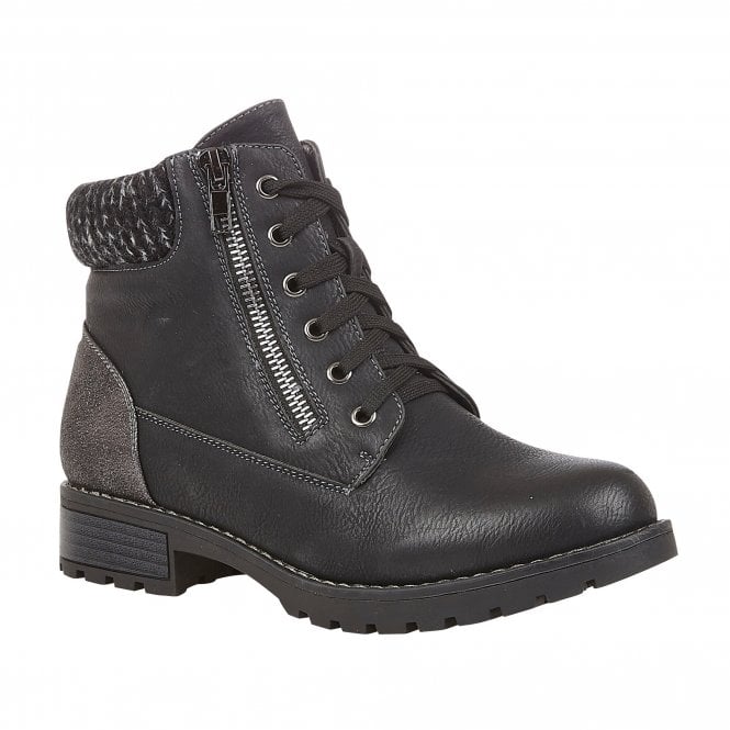 Lotus Ankle Boot Emmeline BLACK A.G. Meek