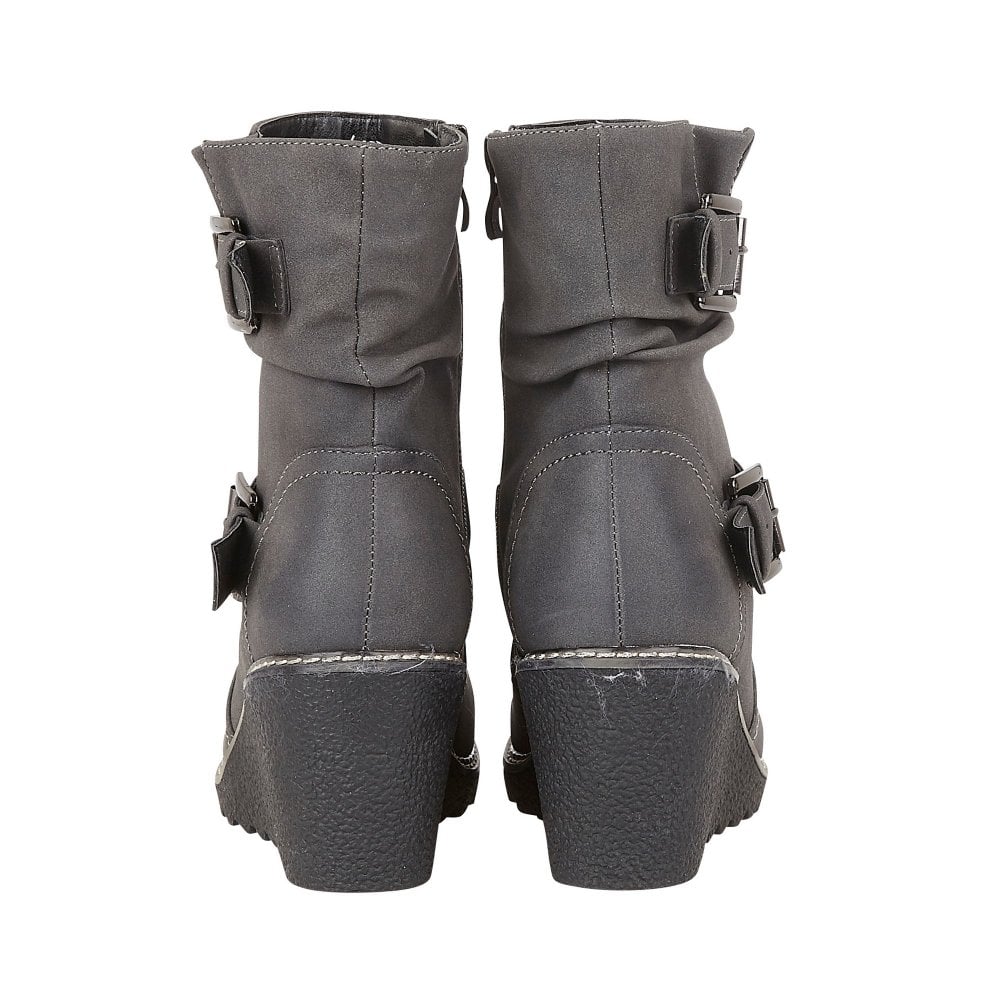 Lotus Ankle Boot with zip Phoebe GREY 