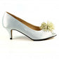 Lunar Lucia Occasion Wear Silver Court Shoe FLR040