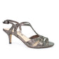 Lunar Dress Sandal Francie Wide Fit Gemstone FLR524PW Pewter MATCHING BAG AVAILABLE
