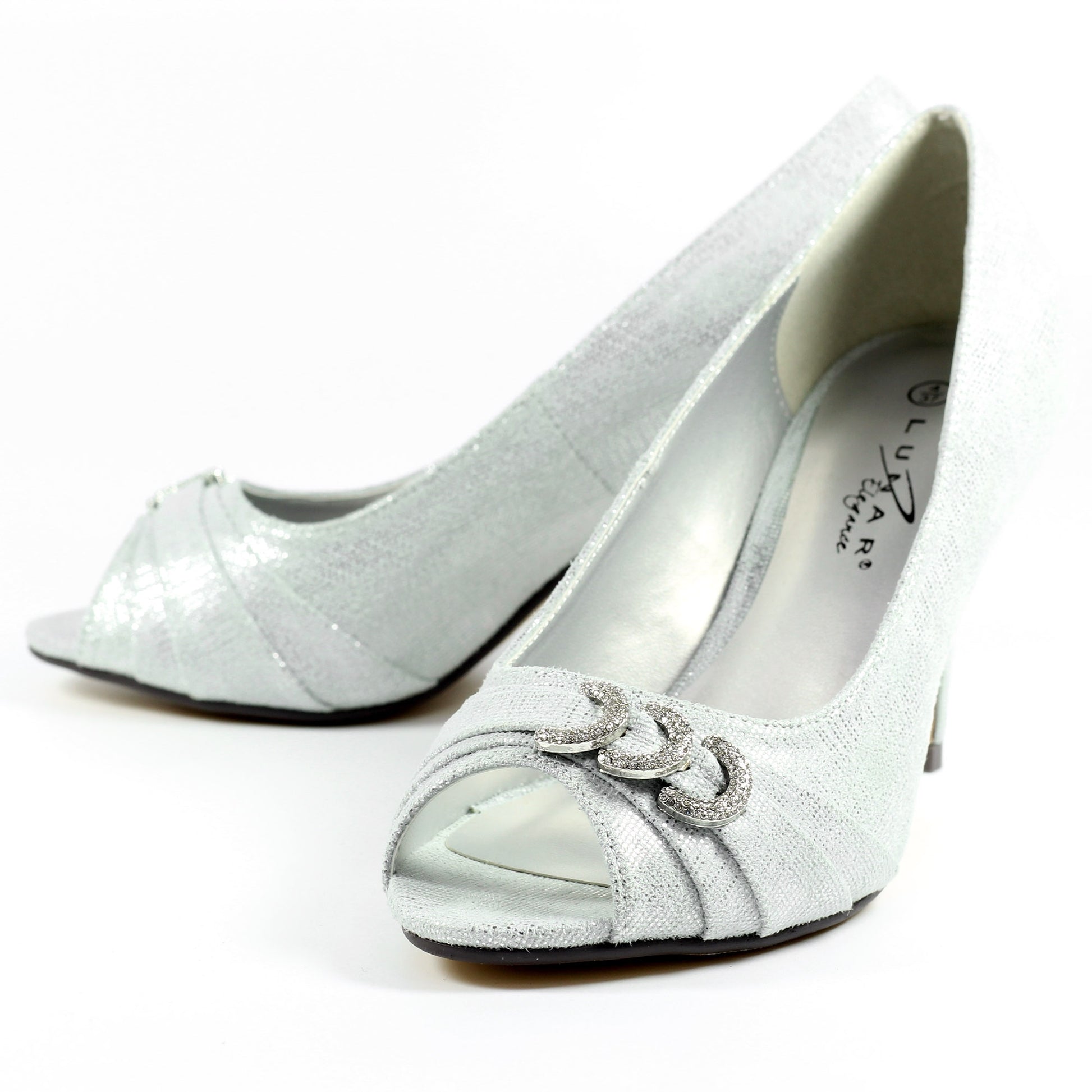 Lunar Lyla Occasion Wear Court Shoe FLR047SL Silver