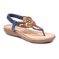 Lunar sandal with toe post Una BLUE JLH320BL