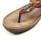 Lunar sandal with toe post Una BLUE JLH320BL