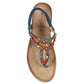 Lunar sandal with toe post Una BLUE JLH320BL