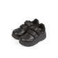 Kickers  Infants BLACK Leather MOAKIE REFLEX Touch fastening strap shoe