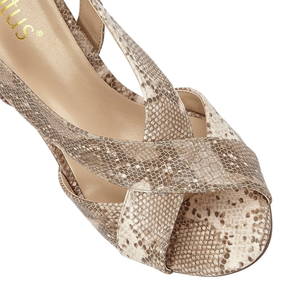 Lotus Paloma NATURAL SNAKE Occasion Wear Sling Back shoes  ULS156