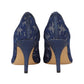 Lotus Briony NAVY floral mesh court shoes