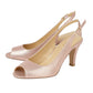 Lotus Larissa PINK metalic peep toe shoes