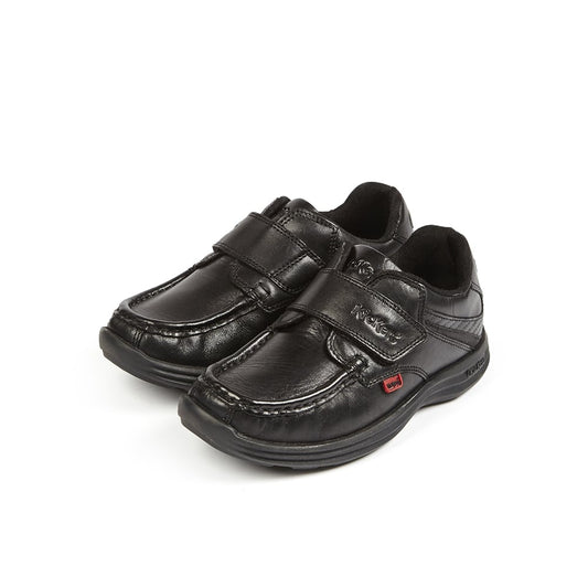 Kickers Reasan  BLACK Velcro Strap Boys shoe