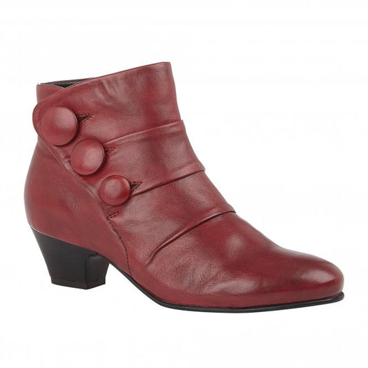 Lotus Ankle Boot Prancer RED