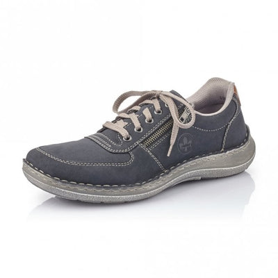 Rieker Men's Casual shoe with Lace and Zip 03030-14 NAVY