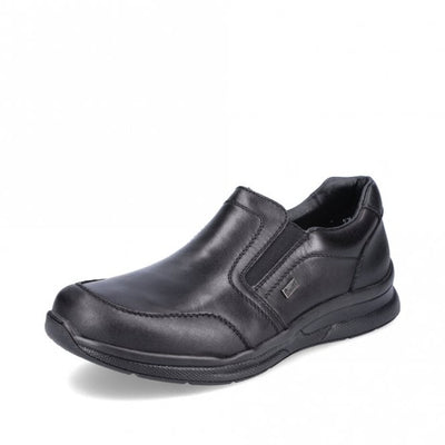 Rieker Men's Shoe  14850-00Leather BLACK Slip-on