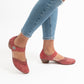 Rieker Bar Shoe 43753-33 Red Leather