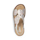 Rieker sandal with touch fastening metallic leather  60819-90
