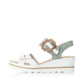 Rieker Wedge Sandal 67476-81 WHITE/Green