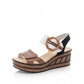 Rieker Wedge Sandal 68176-64 CREAM
