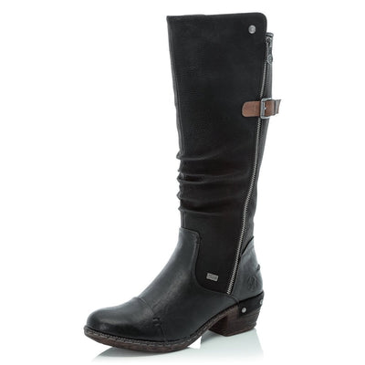 RIEKER long boot Black with zip 93654-00