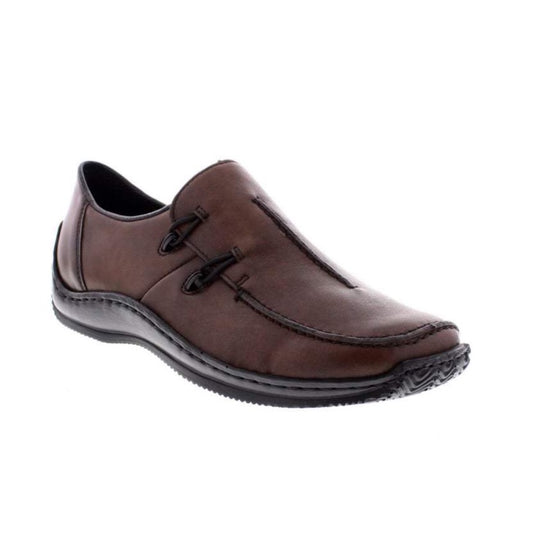 Rieker SHOE BROWN LEATHER SLIP ON L1751-25