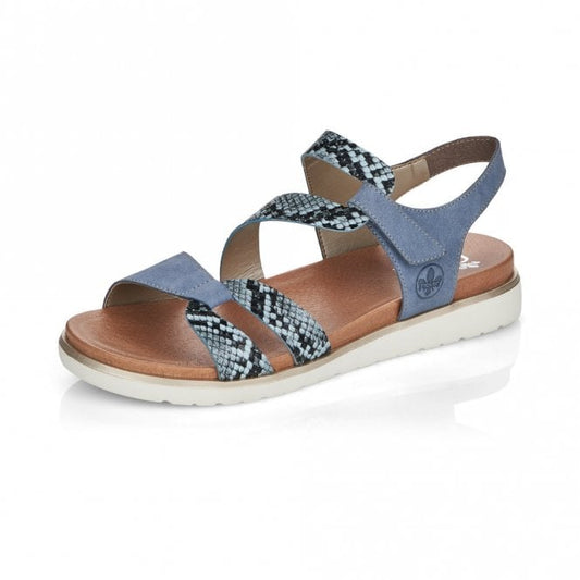 Rieker Sandal with touch fastening V5069-12 DENIM BLUE