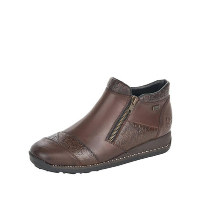 Rieker Ankle boot with twin zips 44281-25 BROWN